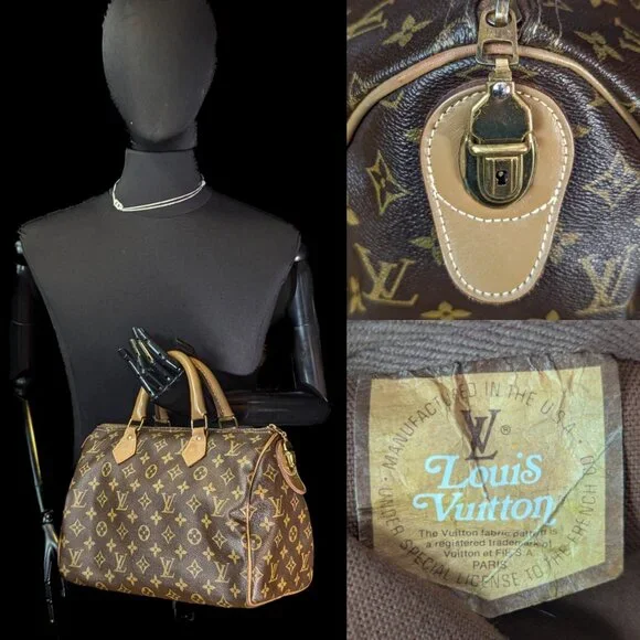 1970s LOUIS VUITTON Speedy 30 The French Company - Vintage LV Bag - Picture 3 of 16